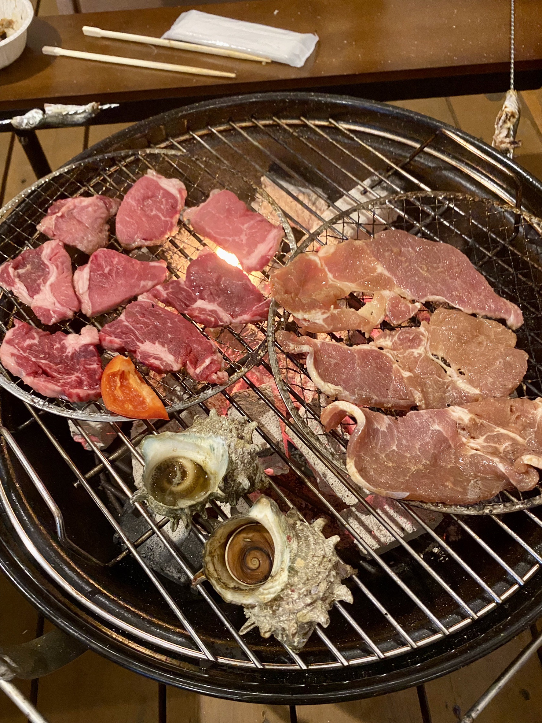 対馬でBBQ