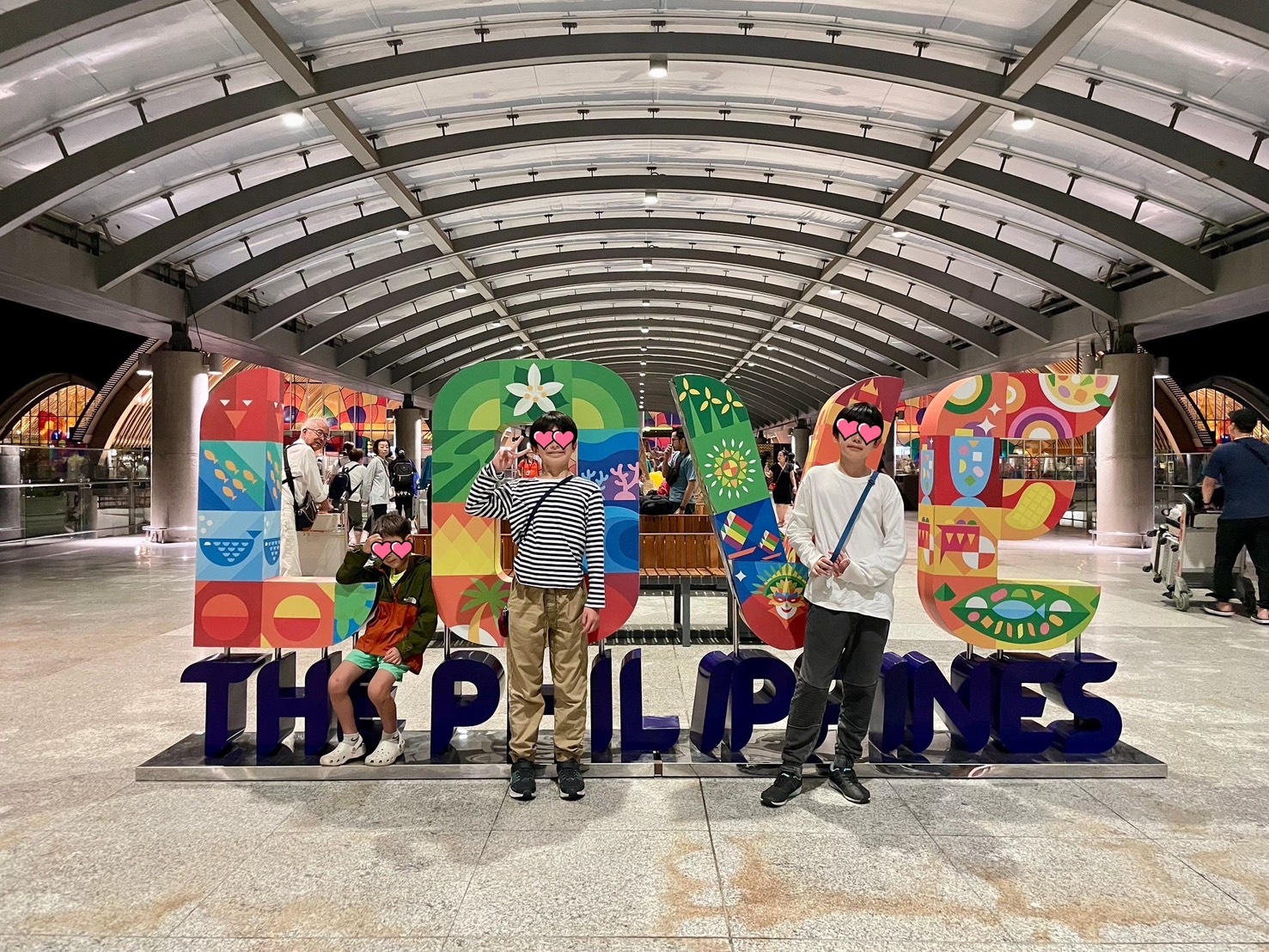 セブ・マクタン空港に到着した様子