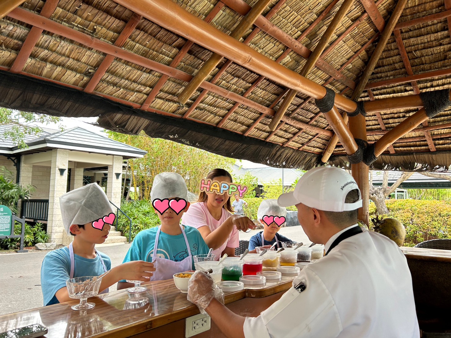 プランテーションベイでハロハロ作り体験